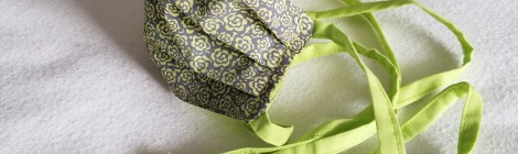 green cloth face mask