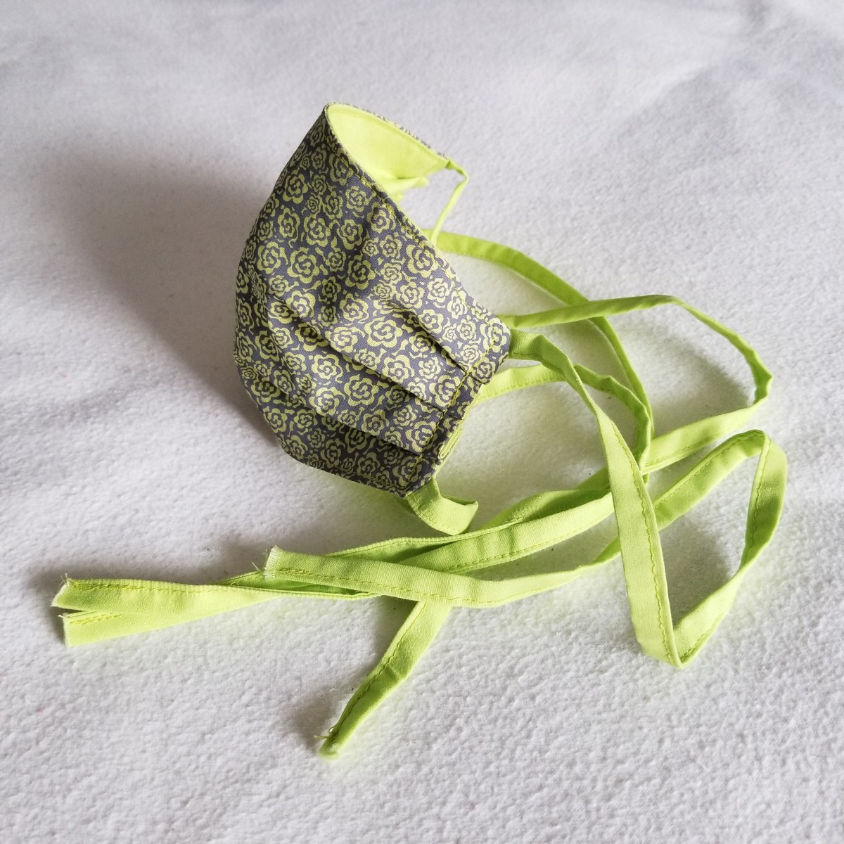 green cloth face mask